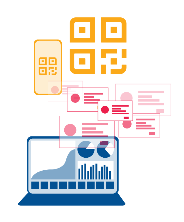 abstract visualization of digital assets to analyze customer feedback